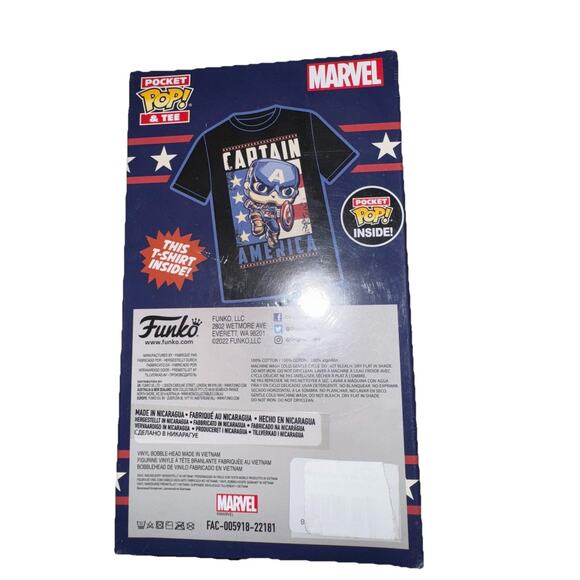 Marvel’s Captain America- Pocket POP/T-Shirt (Small) Bundle - FUNKO POP! MINIS - Picture 5 of 9